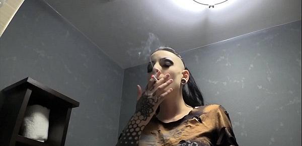  Goth Teen Sister Punished for Smoking - MMF Threesome